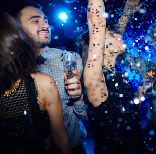 Хлопушка пневматическая СКАЗКА 30 см., фольга, серпантин